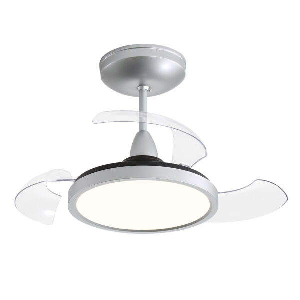 Ventilador de teto Aliseu Retrátil Mid Prata 4000