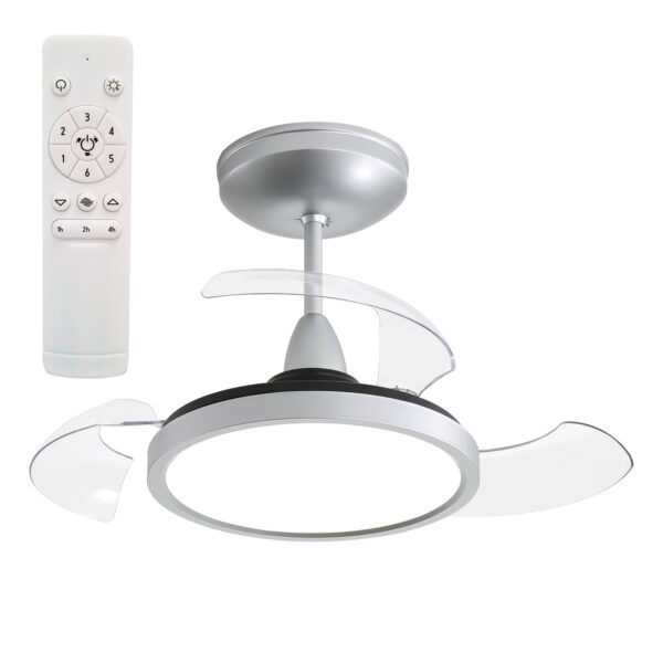 Ventilador de teto Aliseu Retrátil Mid Prata CR