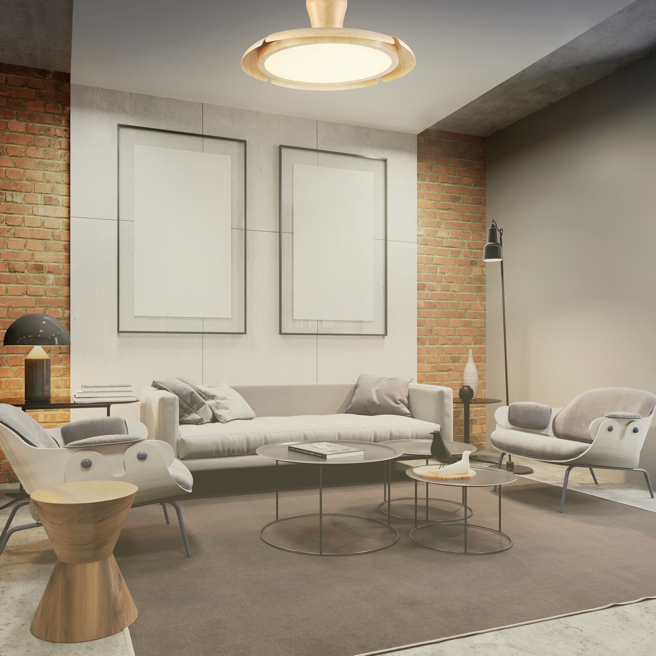 Ventilador de Teto Aliseu Retrátil Lírio Freijó