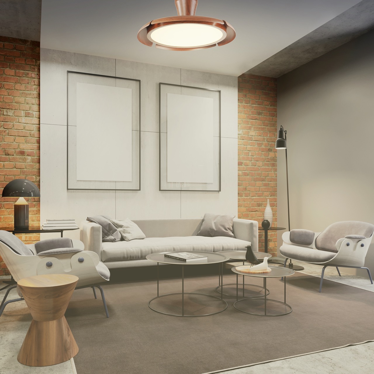 Ventilador de Teto Aliseu Retrátil Lírio Mogno