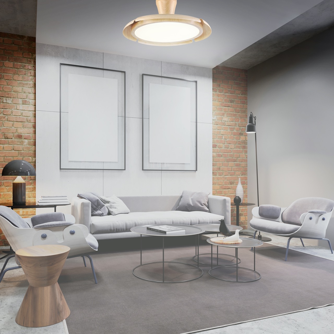 Ventilador de Teto Aliseu Retrátil Lírio Freijó