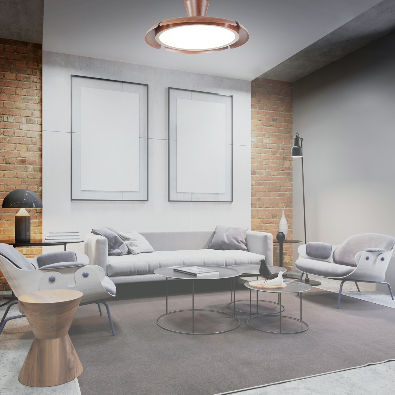 Ventilador de Teto Aliseu Retrátil Lírio Mogno