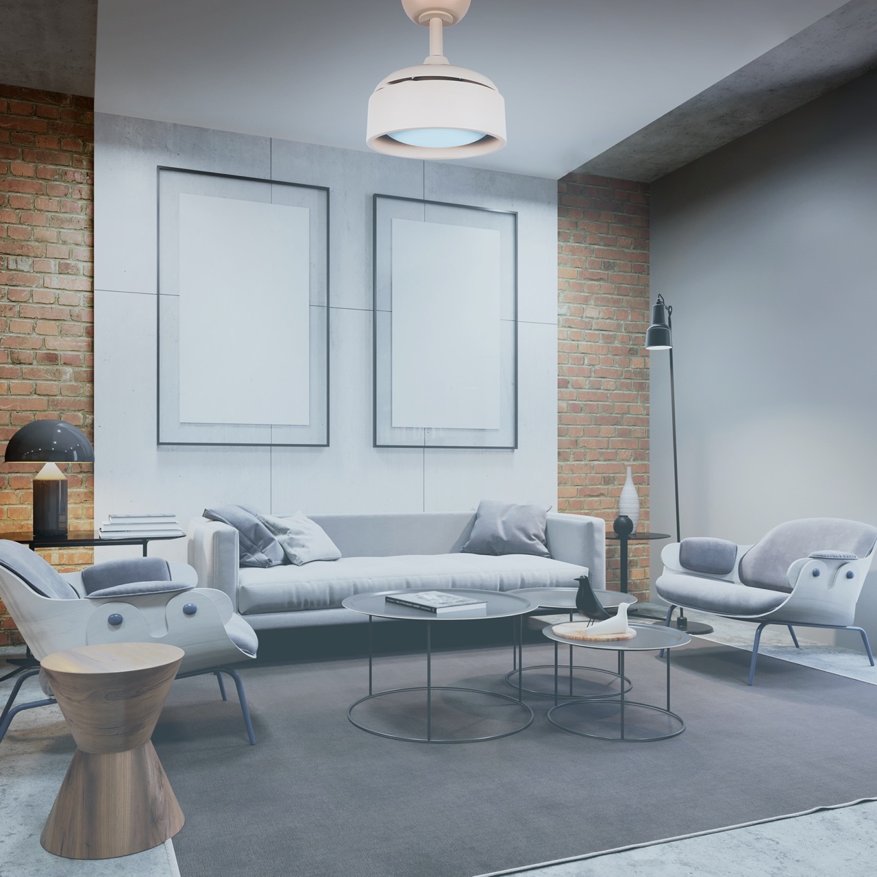 Ventilador de Teto Aliseu Retrátil Tulipa Areia