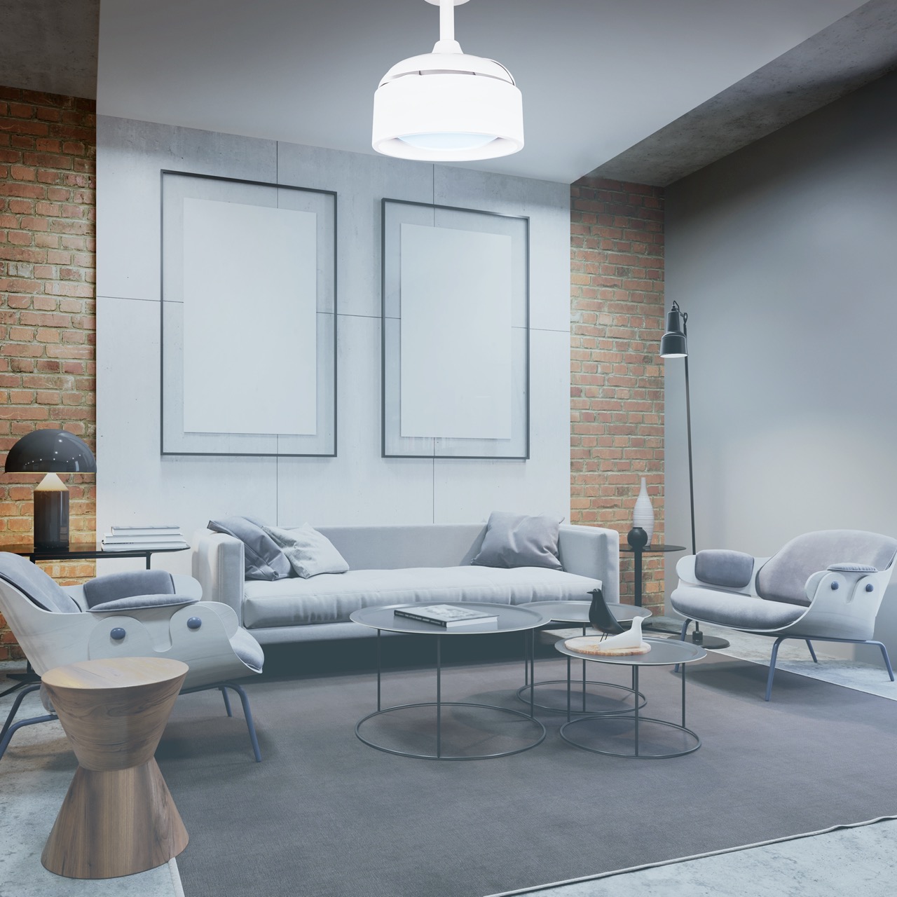 Ventilador de Teto Aliseu Retrátil Tulipa Branco