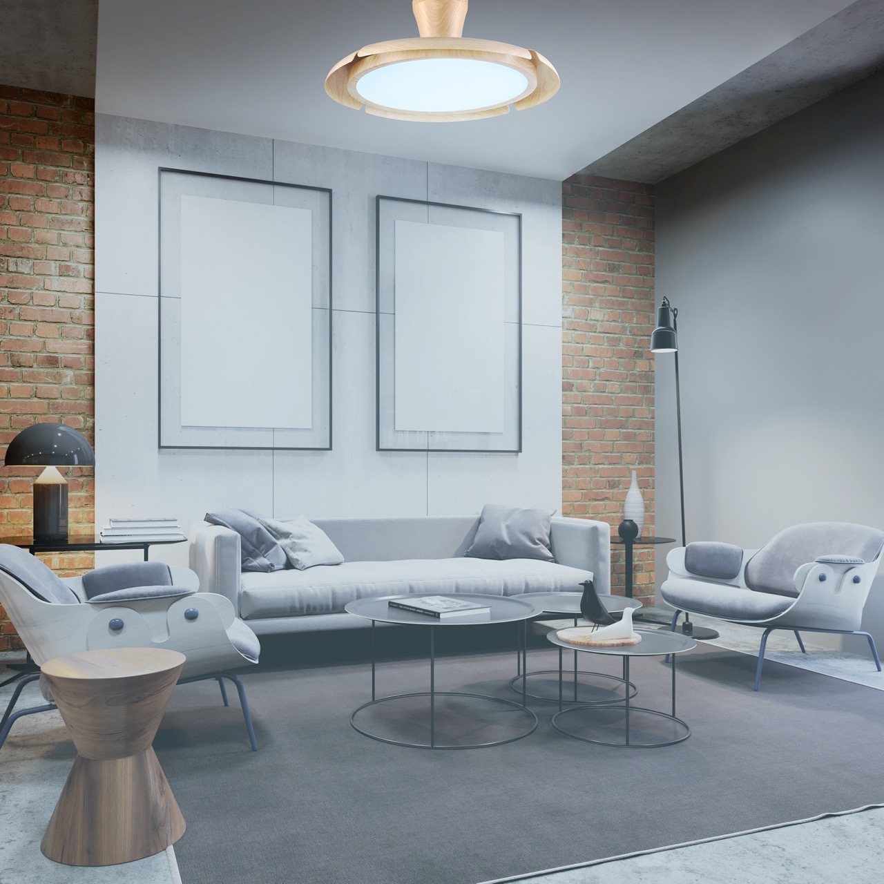 Ventilador de Teto Aliseu Retrátil Lírio Freijó