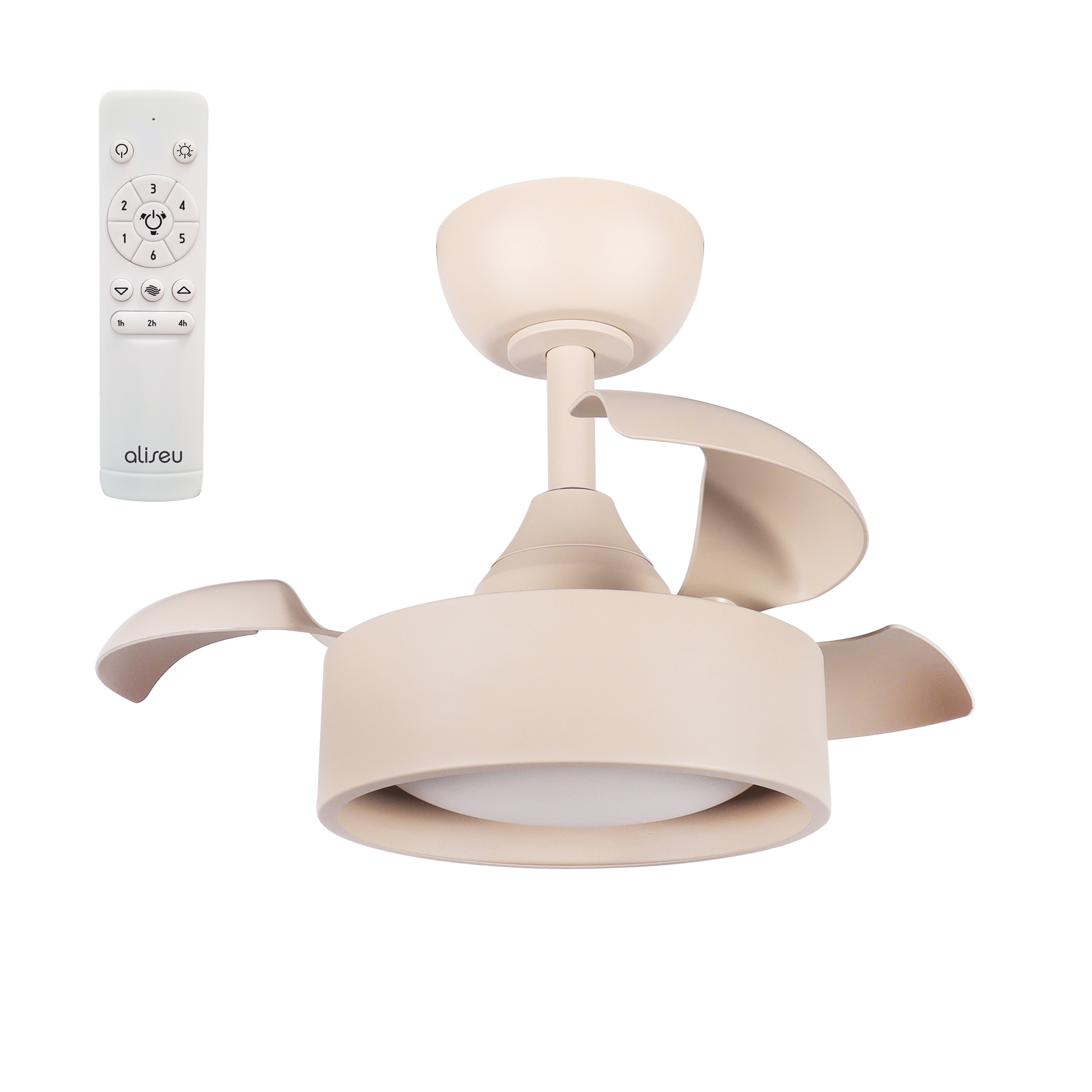 Ventilador de Teto Aliseu Retrátil Tulipa Areia