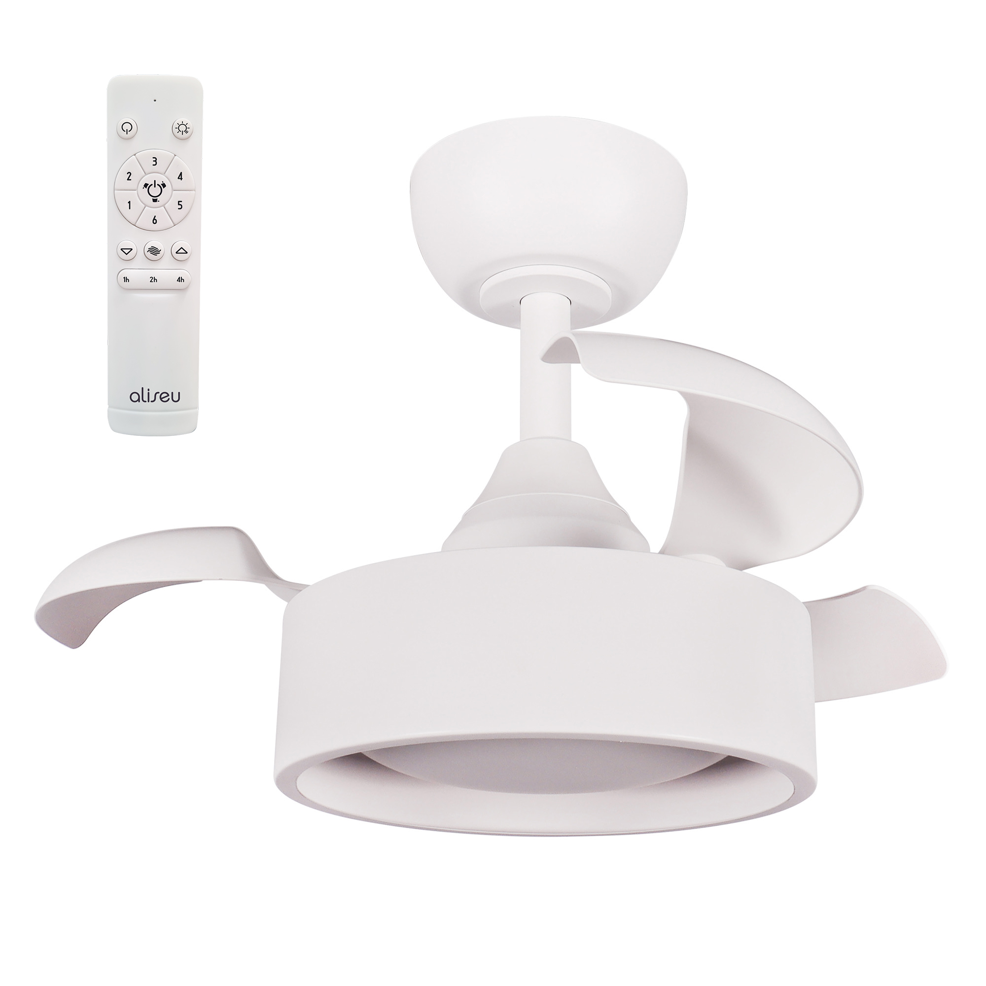 Ventilador de Teto Aliseu Retrátil Tulipa Branco