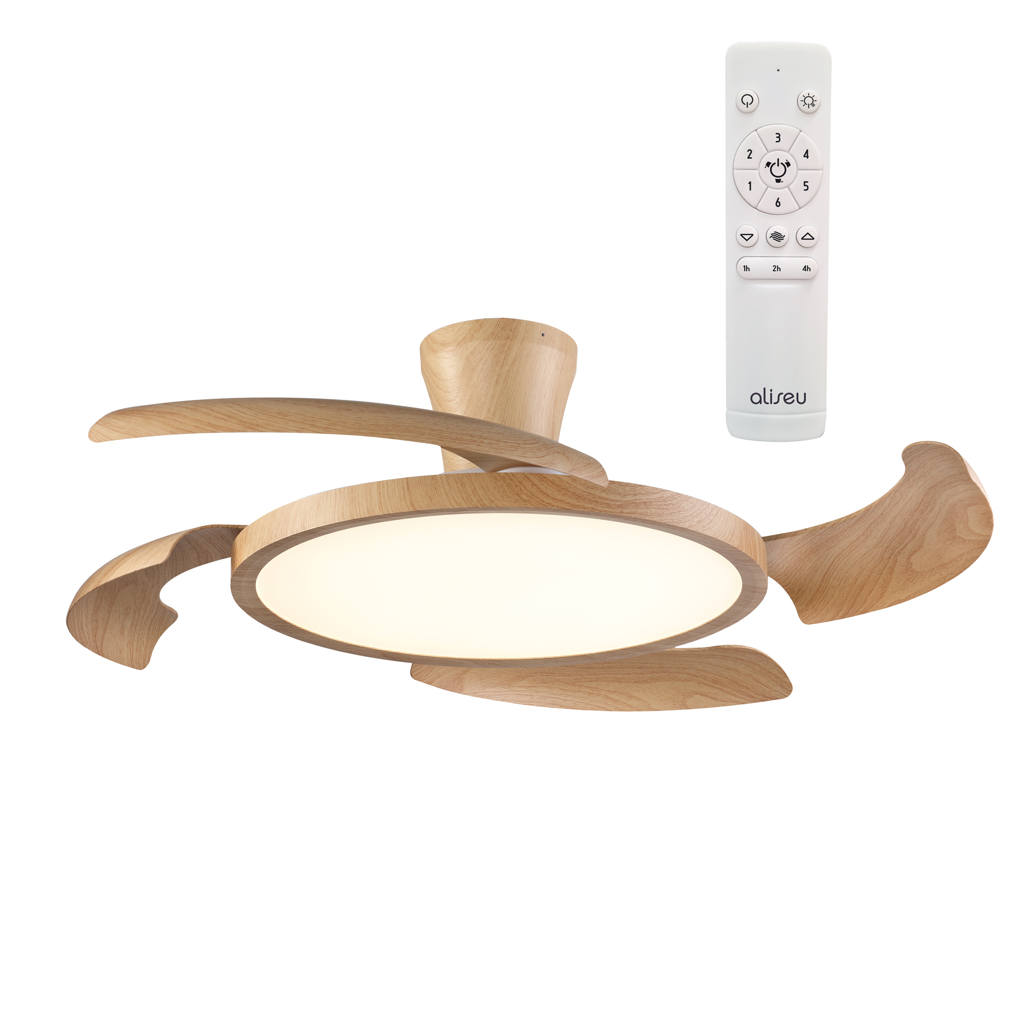 Ventilador de Teto Aliseu Retrátil Lírio Freijó