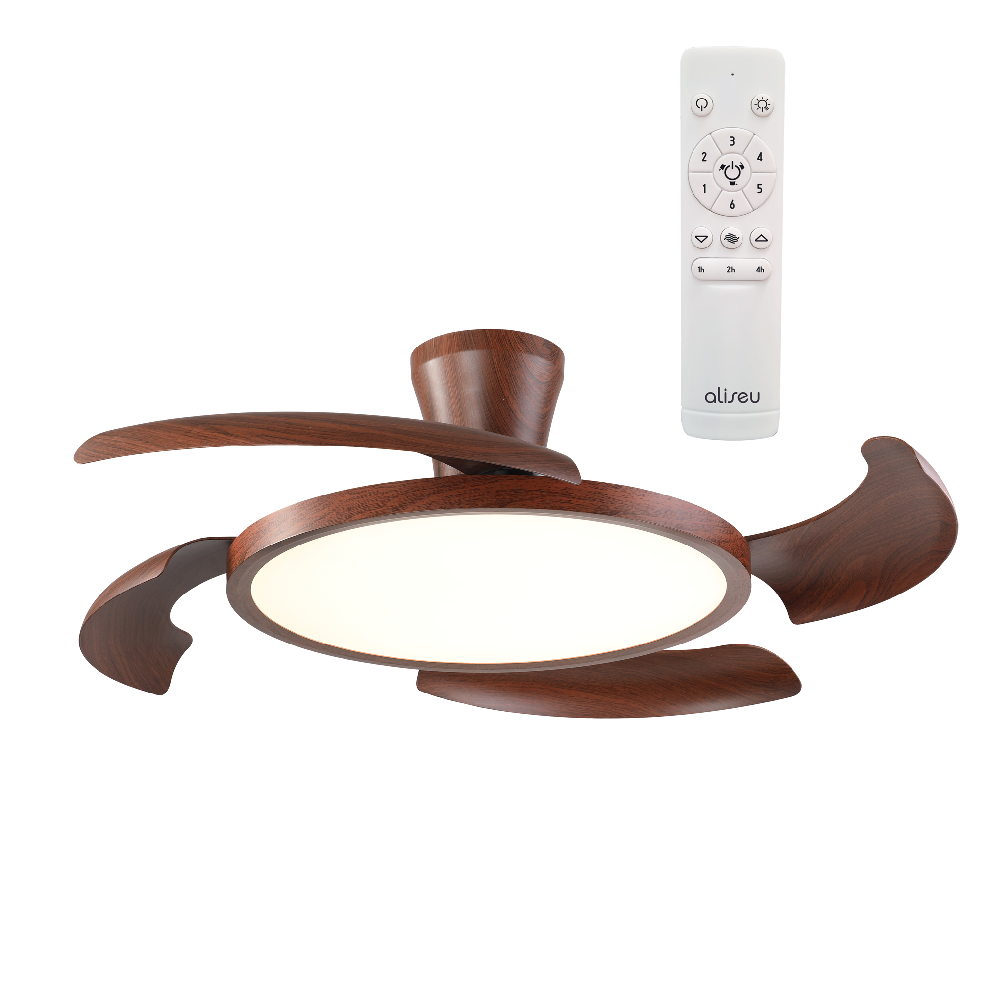 Ventilador de Teto Aliseu Retrátil Lírio Mogno