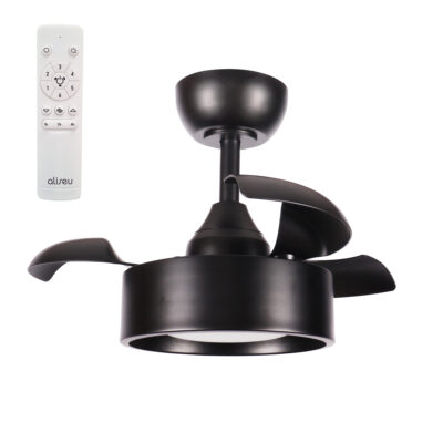 Ventilador de Teto Aliseu Retrátil Tulipa Preto