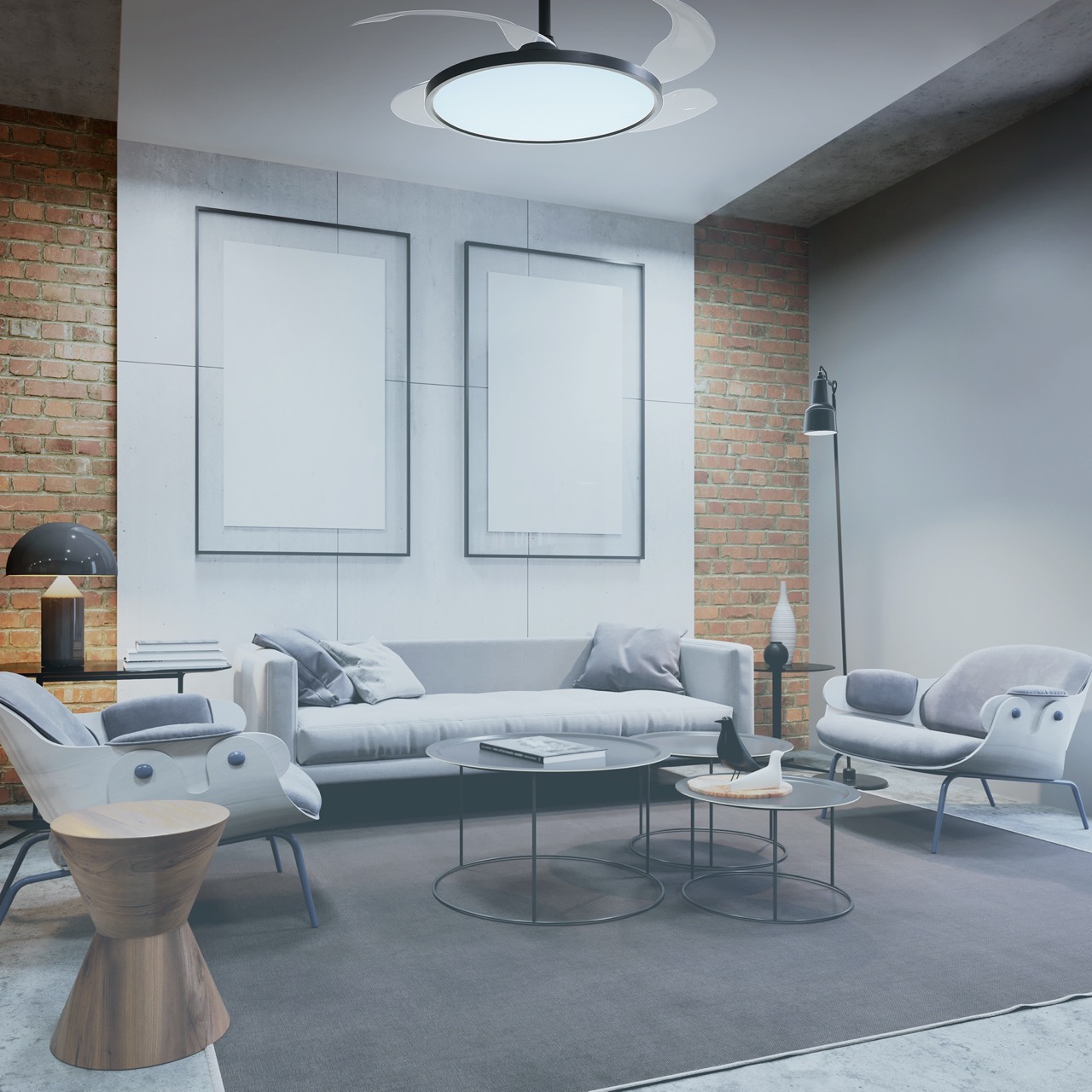 Ventilador de Teto Aliseu Cosmos 36 Preto Ambientada Ventilador de Teto Aliseu Cosmos 36 Preto Ambientada