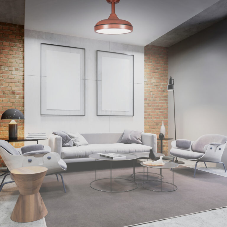 Ventilador de Teto Aliseu Mid 28 Mogno Ambientada 4000