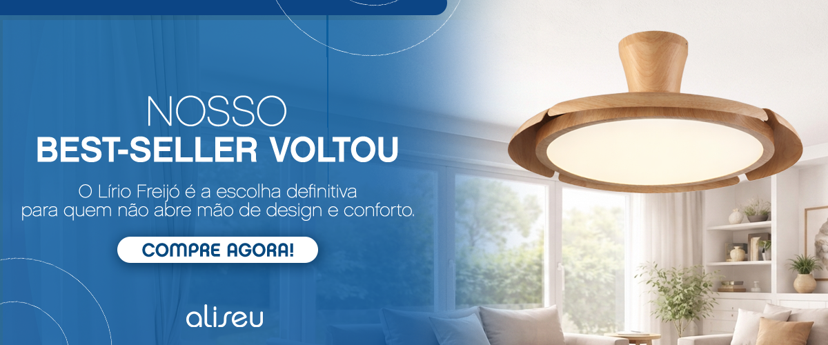 Ventilador de Teto Retrátil Lírio Freijó