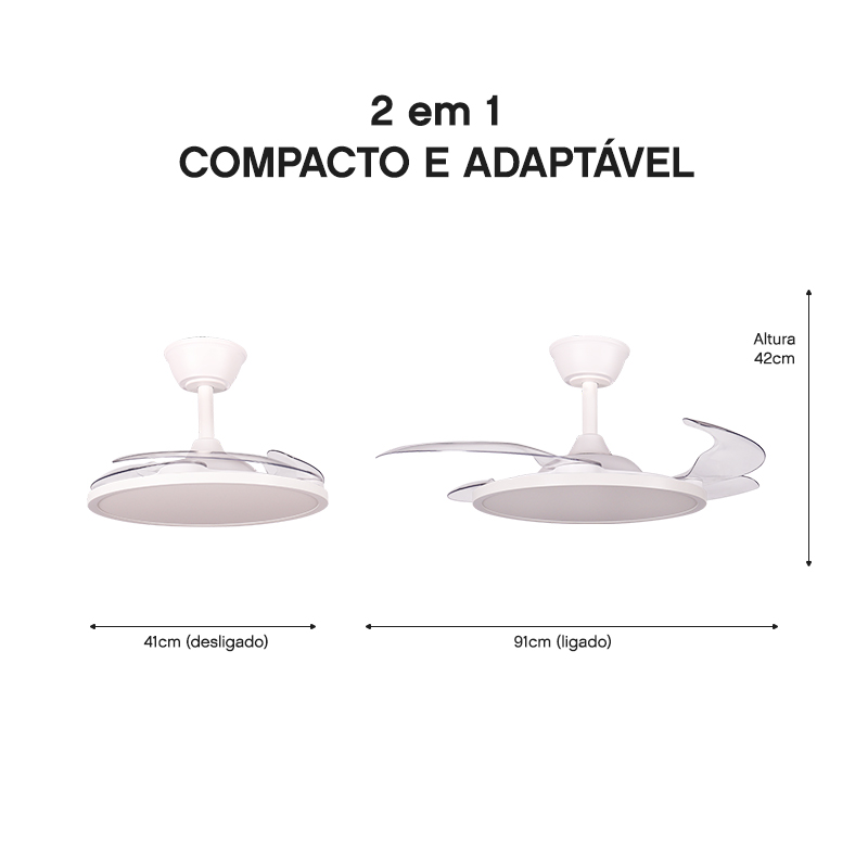 Ventilador de Teto Aliseu Cosmos Branco Ventilador de Teto Aliseu Cosmos Branco