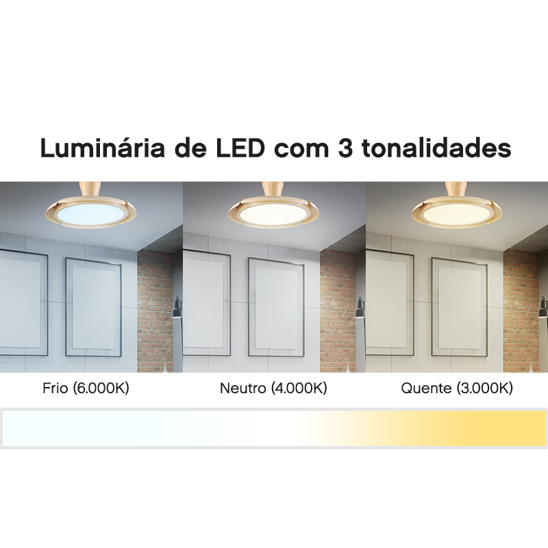 Ventilador de Teto Aliseu Lírio Freijó
