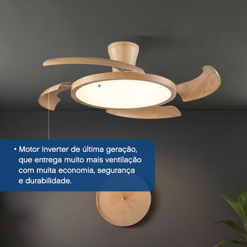 Ventilador de Teto Aliseu Lírio Freijó