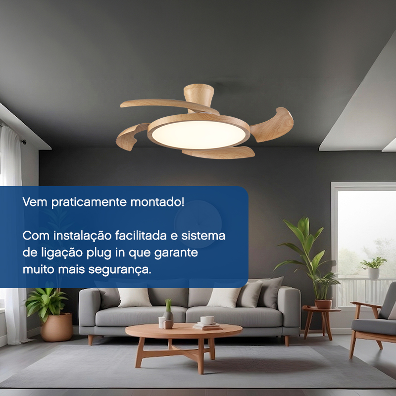 Ventilador de Teto Aliseu Lírio Freijó