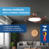 Ventilador de Teto Aliseu Lírio Mogno