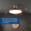 Ventilador de Teto Aliseu Lírio Mogno