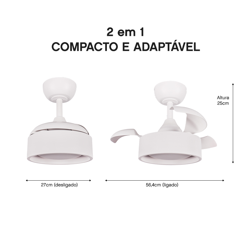 Ventilador de Teto Aliseu Tulipa Branco