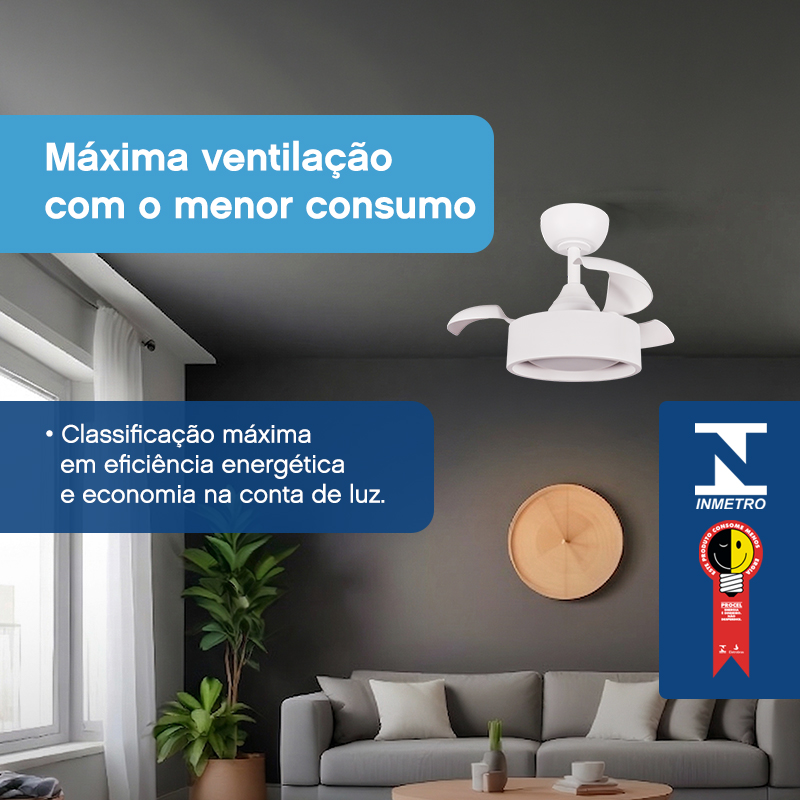 Ventilador de Teto Aliseu Tulipa Branco