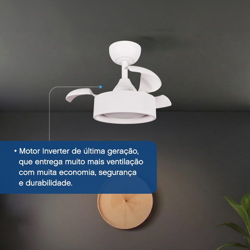 Ventilador de Teto Aliseu Tulipa Branco