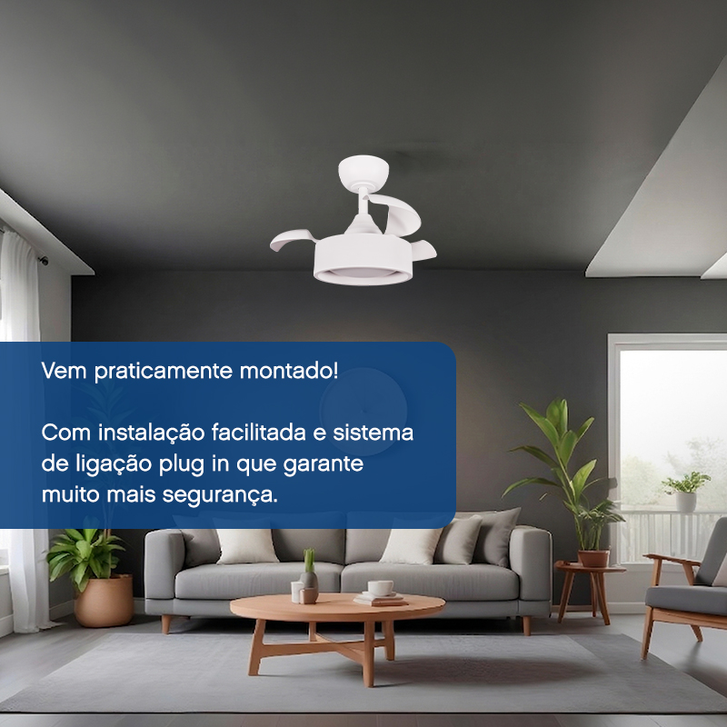 Ventilador de Teto Aliseu Tulipa Branco