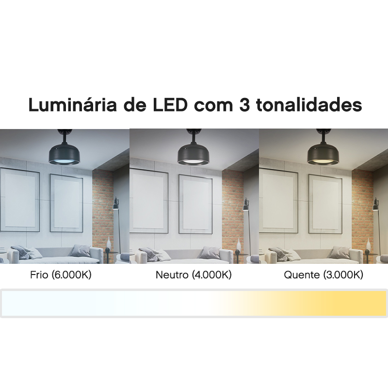 Ventilador de Teto Aliseu Tulipa Preto