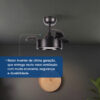 Ventilador de Teto Aliseu Tulipa Preto
