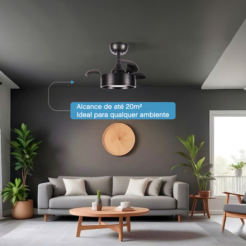 Ventilador de Teto Aliseu Tulipa Preto