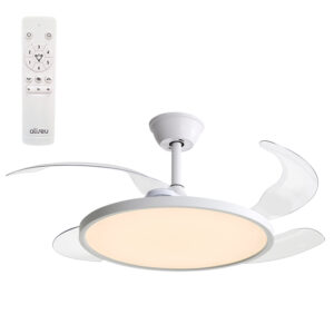 Ventilador de Teto Aliseu Retrátil Lótus Branco